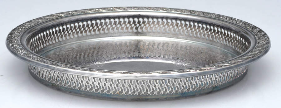Spring Flower (Silverplate, Hollowware) 9" Gallery Tray by International Silver-1