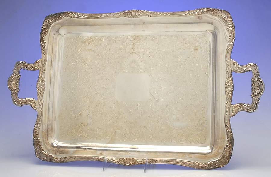 Spring Flower (Silverplate, Hollowware) 18" Waiter Tray by International Silver-1