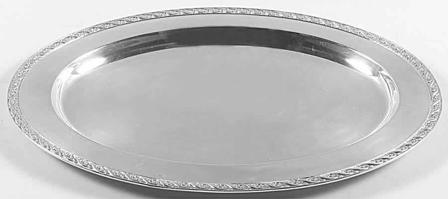 Spring Flower (Silverplate, Hollowware) Small Plated Meat Platter No Well by International Silver-1