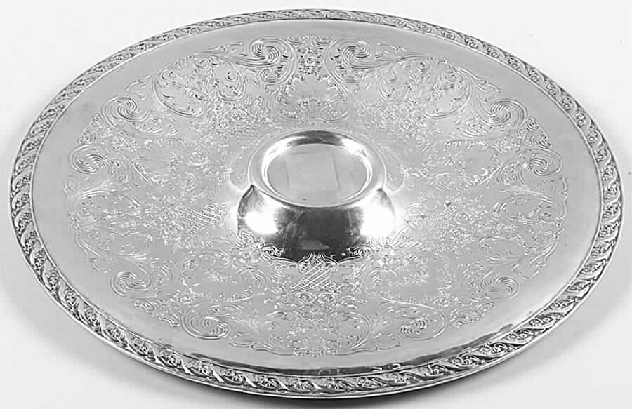 Spring Flower (Silverplate, Hollowware) Plated Chip & Dip No Bowl by International Silver-1