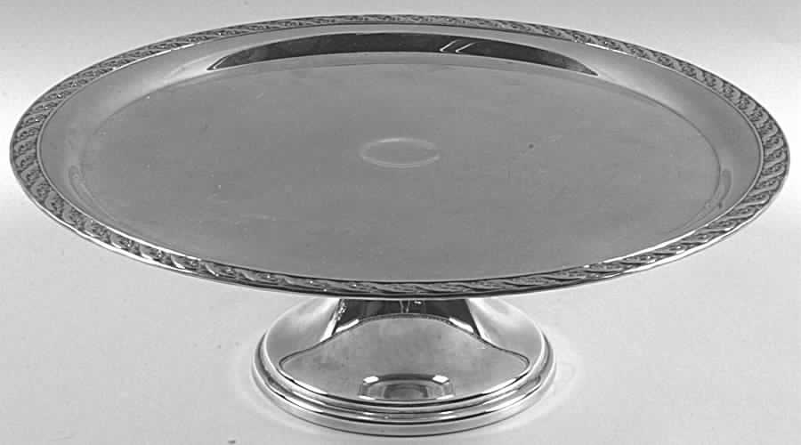 Spring Flower (Silverplate, Hollowware) Silverplate Cake Stand by International Silver-1