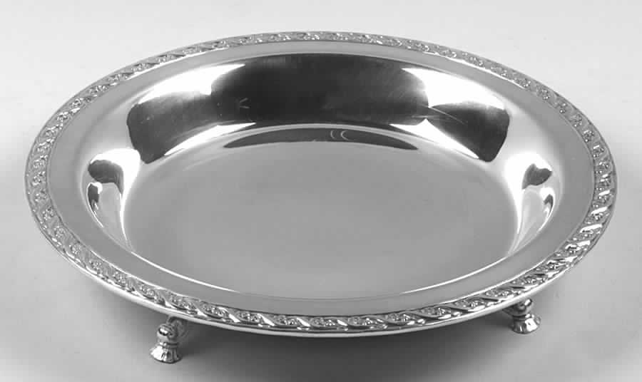 Spring Flower (Silverplate, Hollowware) Footed Pie Plate by International Silver-1