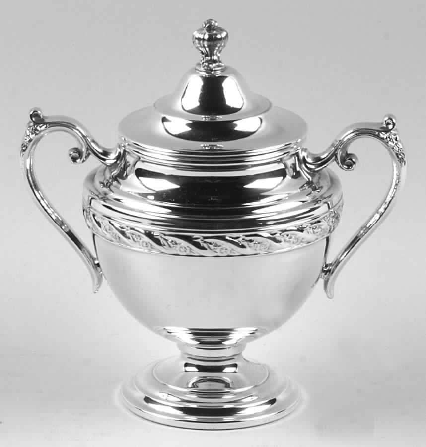 Spring Flower (Silverplate, Hollowware) Sugar Bowl & Lid by International Silver-1