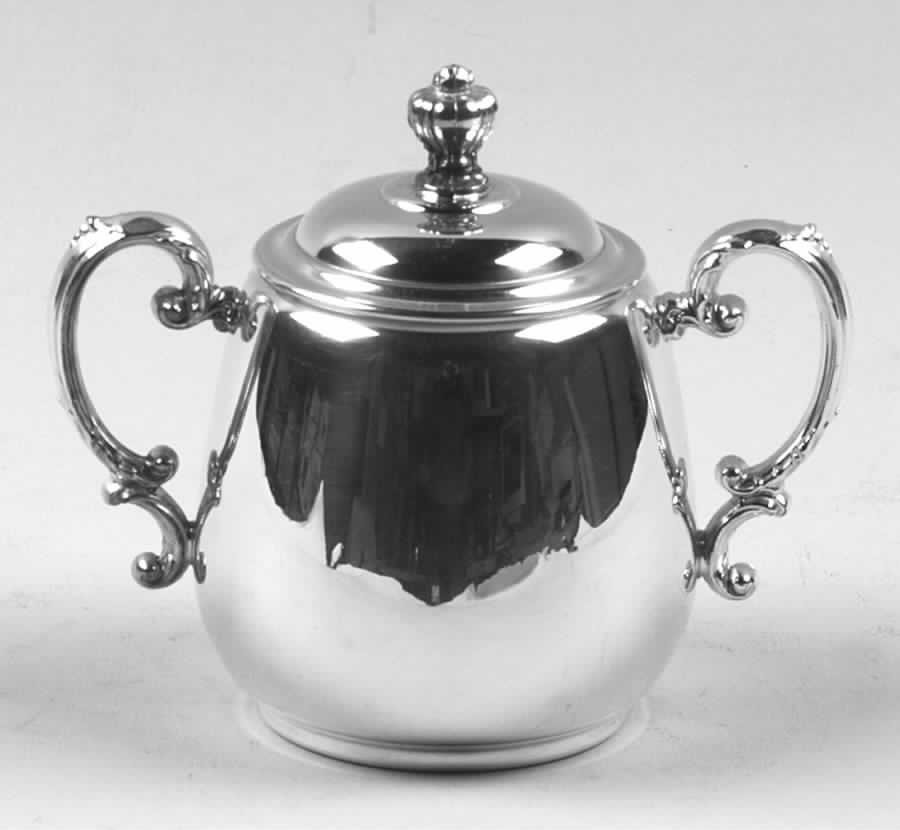 Spring Flower (Silverplate, Hollowware) Sugar Bowl & Lid by International Silver-1