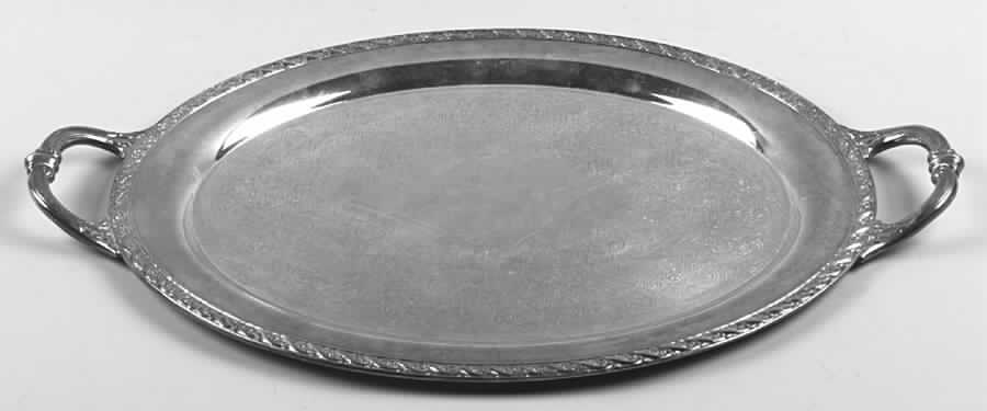 Spring Flower (Silverplate, Hollowware) Small Silverplate Waiter Tray by International Silver-1