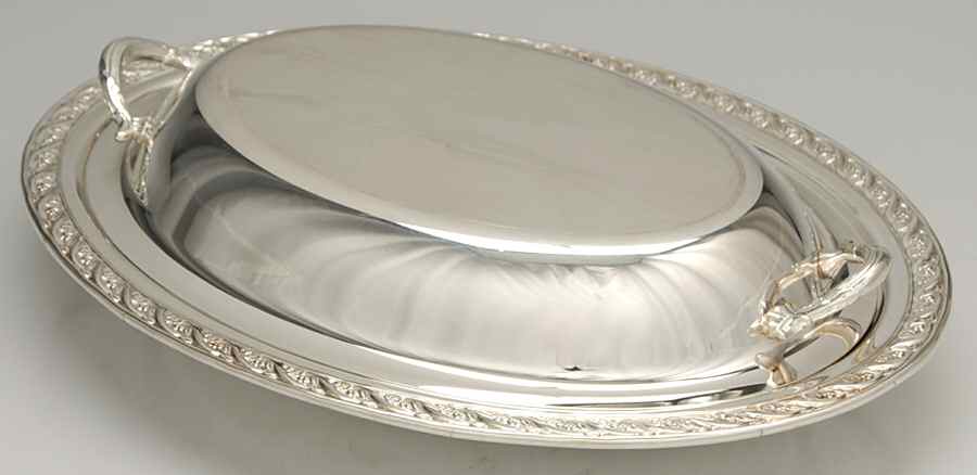 Spring Flower (Silverplate, Hollowware) Double Vegetable Bowl by International Silver-1