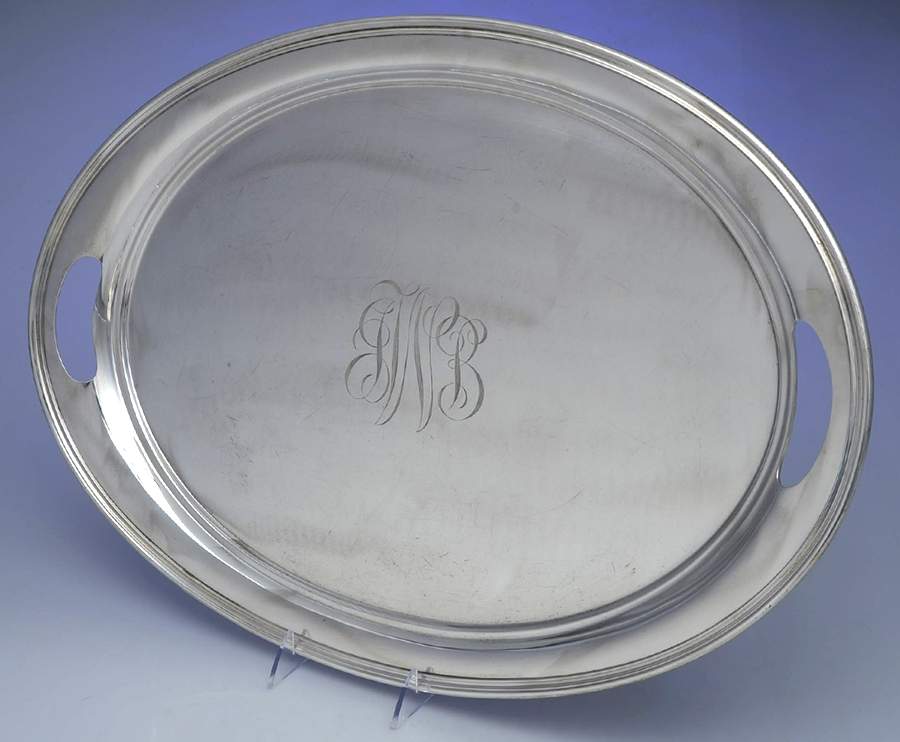 Richmond (Sterling, Hollowware) Large Waiter Tray by International Silver-1