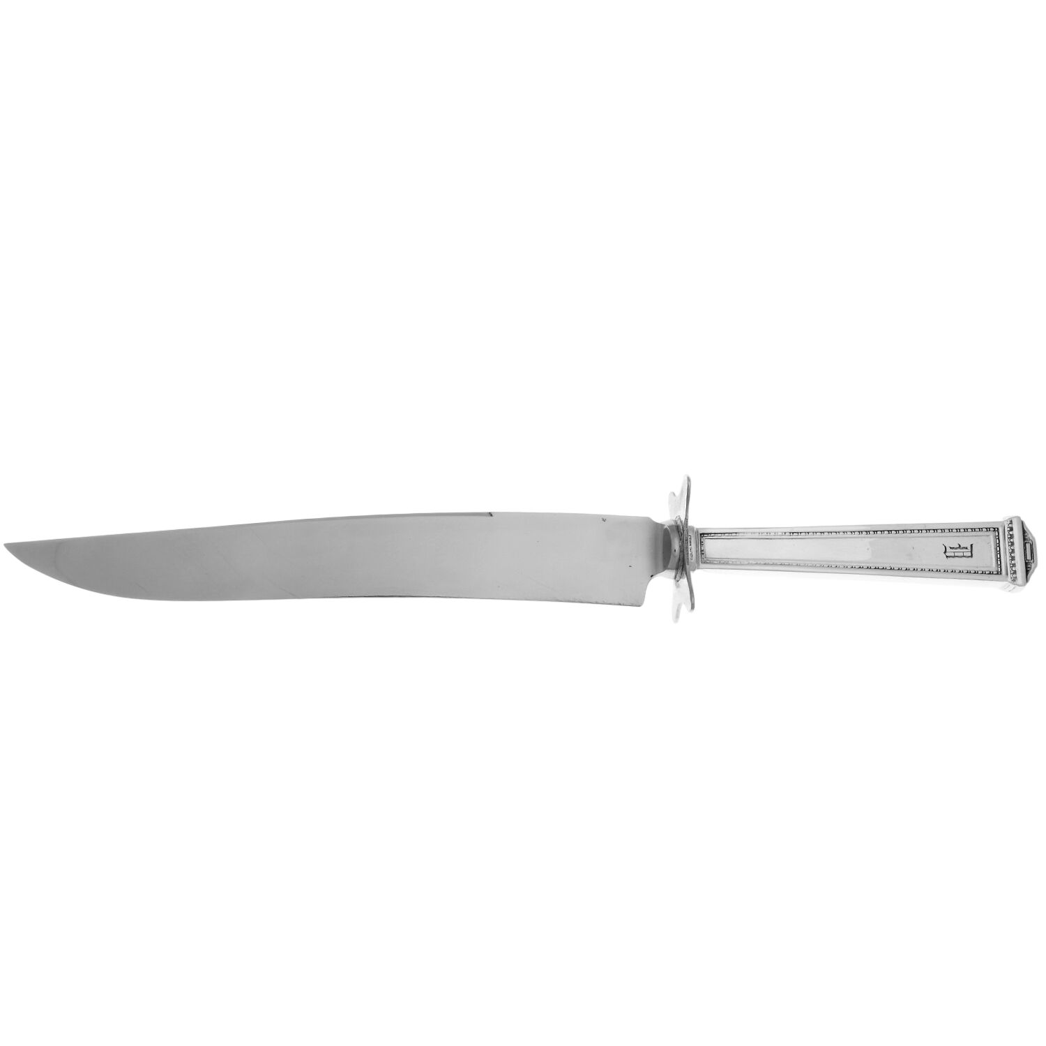 Pantheon (Sterling, 1920, Monograms) Small Steak Carving Knife with Stainless Blade by International Silver-1