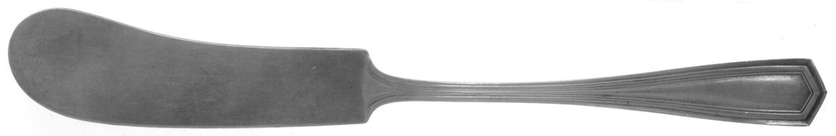 Brandon (Sterling, 1913, Monograms) Flat Handle Master Butter Knife by International Silver-1