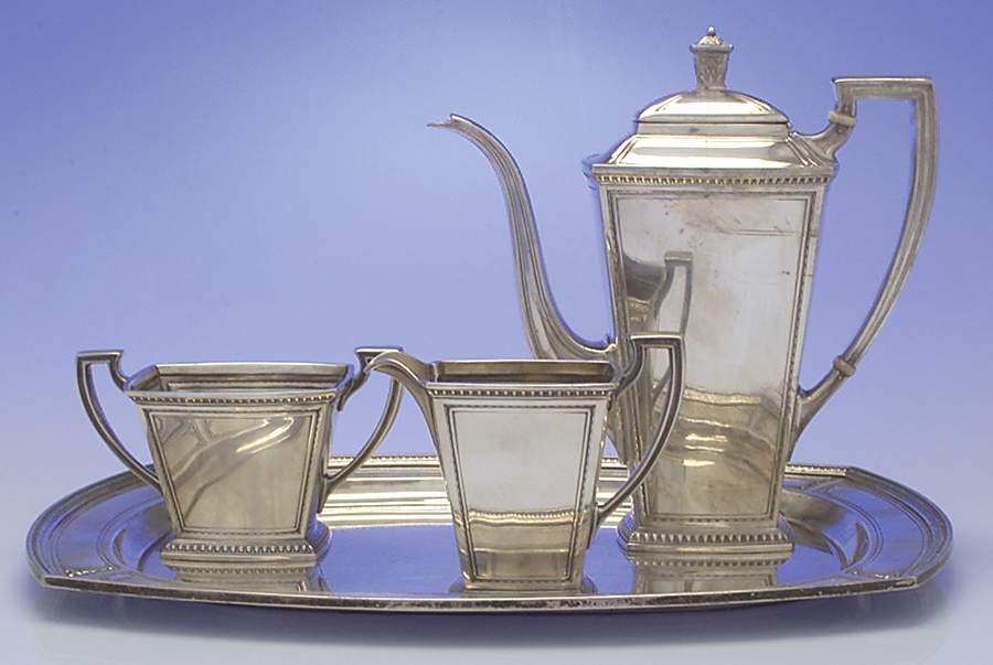 Pantheon (Sterling, 1920, Hollowware) (4 Pc) Demi Set (SDEP,SCRM,SSUOM,STRDEM) by International Silver-1