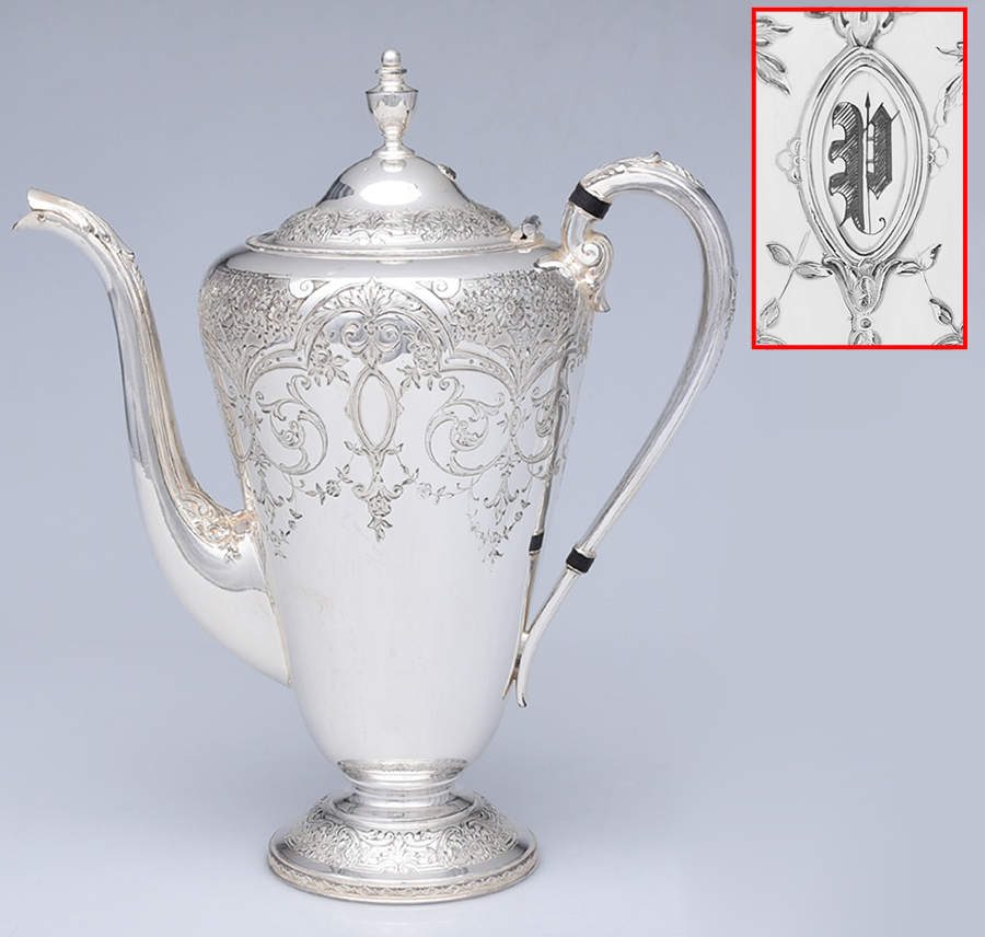 Paisley (Silverplate, Hollowware) Silverplate Coffee Pot by International Silver-1
