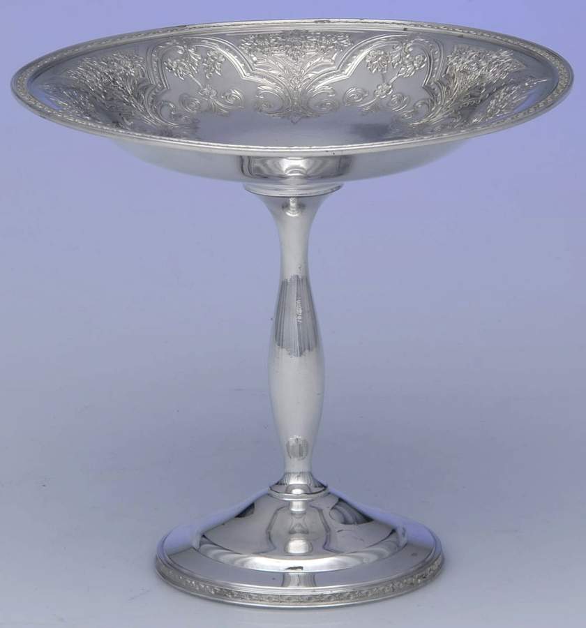 Paisley (Silverplate, Hollowware) Round Compote (Height X Width) by International Silver-1