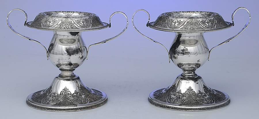 Paisley (Silverplate, Hollowware) Pair of 5" Console Candleholders by International Silver-1