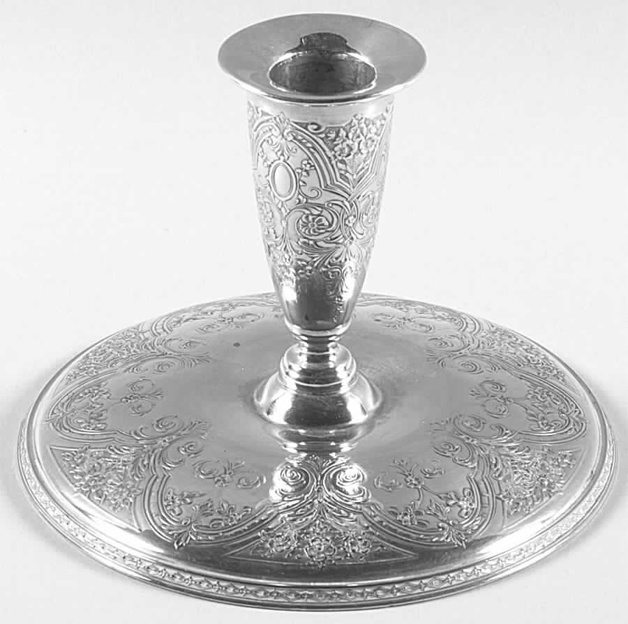 Paisley (Silverplate, Hollowware) Plated Console Candleholder by International Silver-1