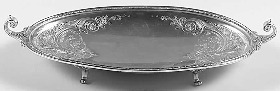 Paisley (Silverplate, Hollowware) Plated Bread Tray with Handle by International Silver-1