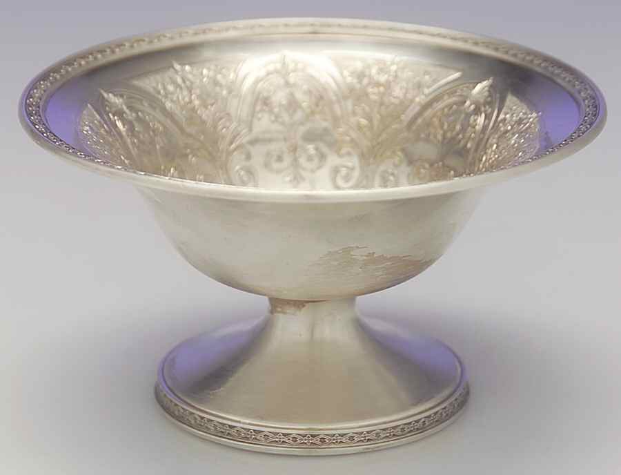 Paisley (Silverplate, Hollowware) Round Compote (Height X Width) by International Silver-1