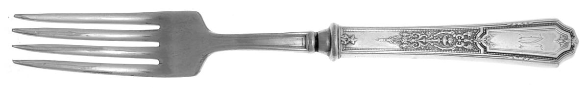 Ancestral (Silverplate, 1924, Monograms) Hollow Handle Fork by International Silver-1