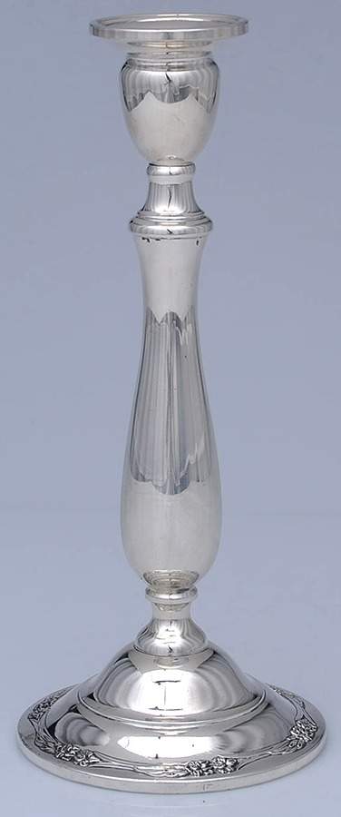 Blossom Time (Sterling, 1950, Hollowware) 9" Weighted Candlestick by International Silver-1