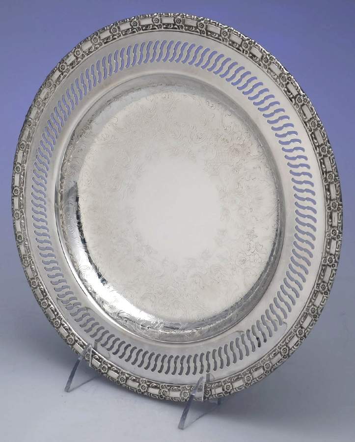 Camelot-Melody (Silverplate, 1964, Hollowware) 10" Sandwich Plate by International Silver-1