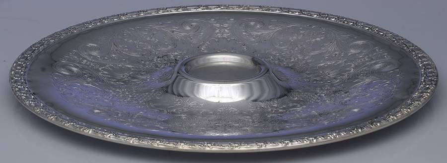 Camelot-Melody (Silverplate, 1964, Hollowware) Tray for Chip & Dip Set by International Silver-1