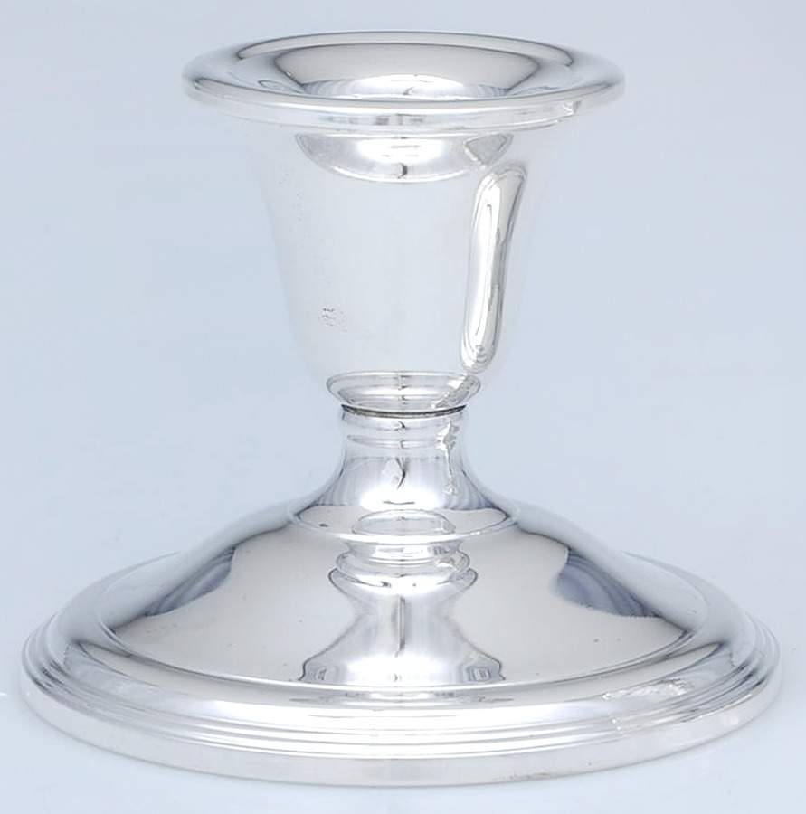 Deerfield-Beacon Hill (Sterling, 1913, Hollowware) Weighted Console Candleholder by International Silver-1