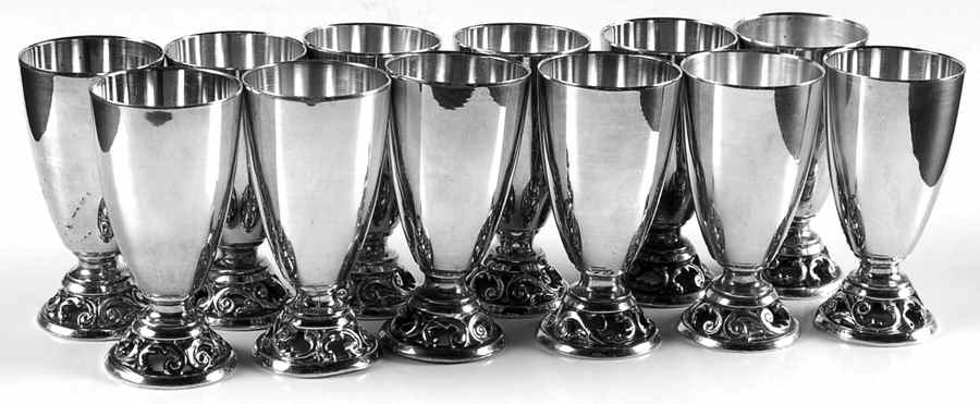Esperanto (Silverplate, 1967, Hollowware) Cordial Cup - Set of 12 by International Silver-1
