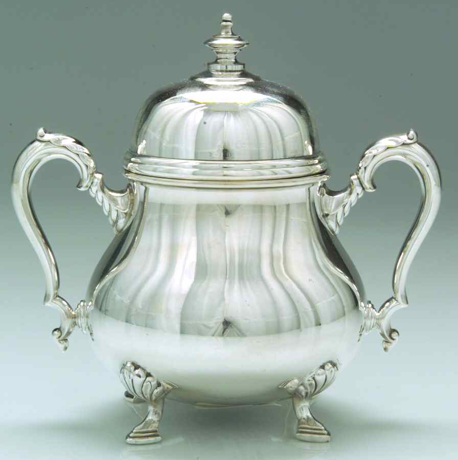 King George (Silverplate, 1921, Hollowwaree) Sugar Bowl & Lid by International Silver-1