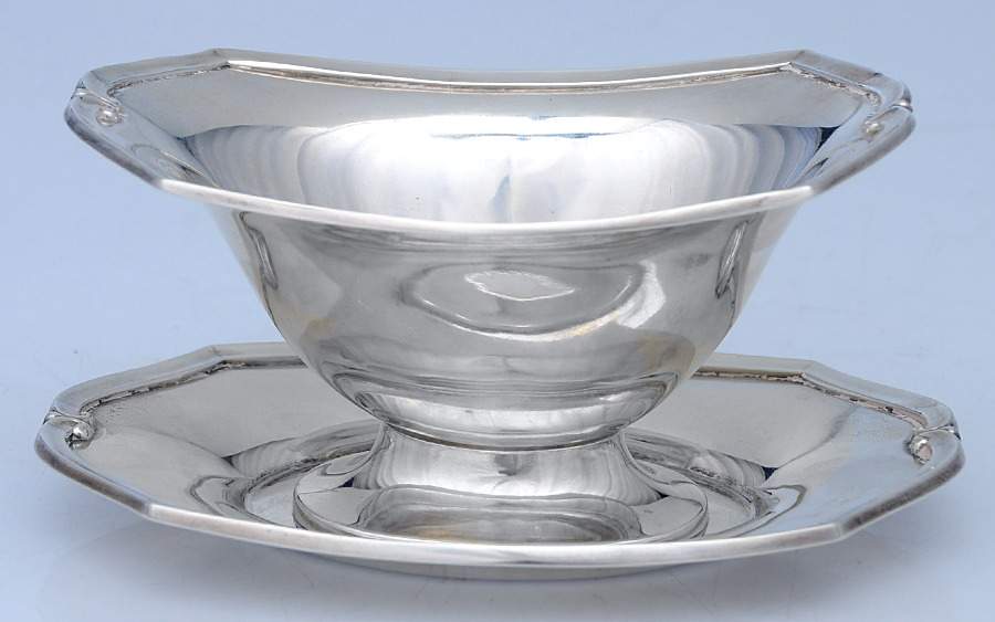 Minuet (Sterling, 1925, Hollowware) Sauce Boat & Underplate by International Silver-1