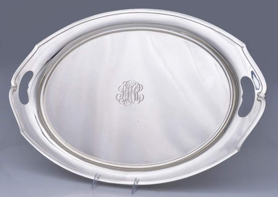 Minuet (Sterling, 1925, Hollowware) Large Waiter Tray by International Silver-1