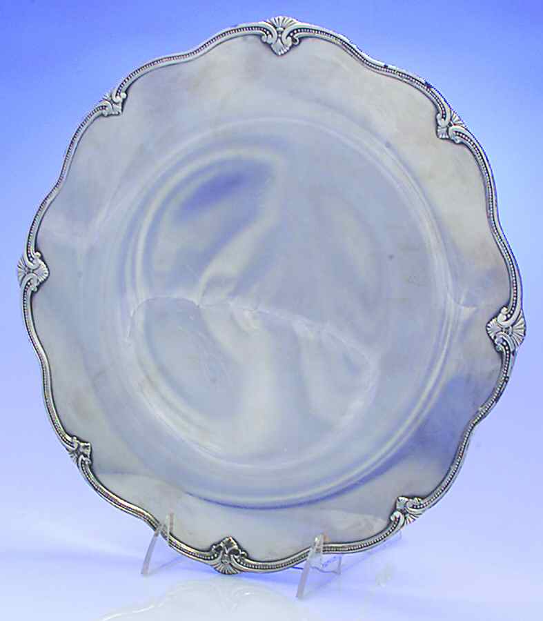 Moonbeam (Silverplate, Hollowware) Silverplate Footed Cake Plate by International Silver-1