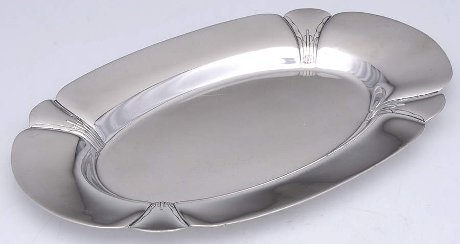 Orchid (Sterling, 1929-30, Hollowware) 12" Bread Tray by International Silver-1