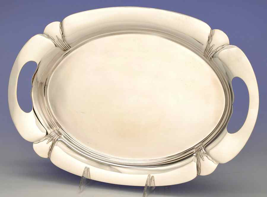 Orchid (Sterling, 1929-30, Hollowware) Sterling Demitasse Tray by International Silver-1