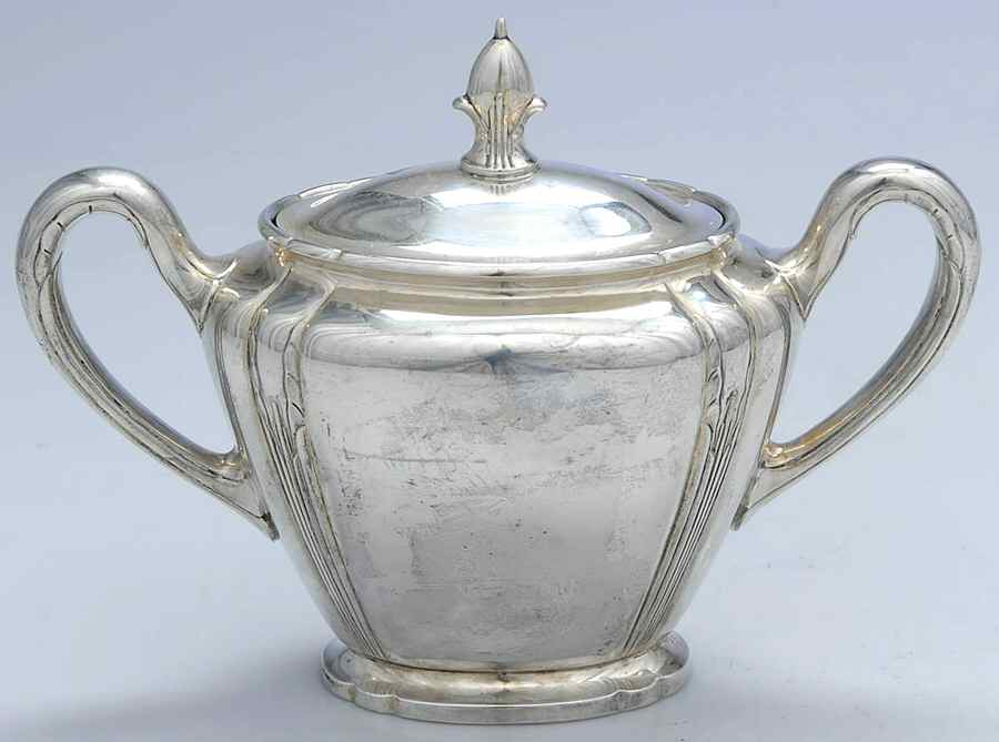 Orchid (Sterling, 1929-30, Hollowware) Sugar Bowl & Lid by International Silver-1