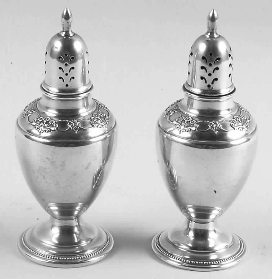 Queen's Lace (Sterling, 1949, Hollowware) Salt Shaker by International Silver-1