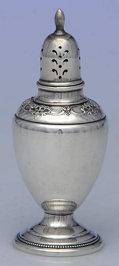 Queen's Lace (Sterling, 1949, Hollowware) Pepper Shaker by International Silver-1