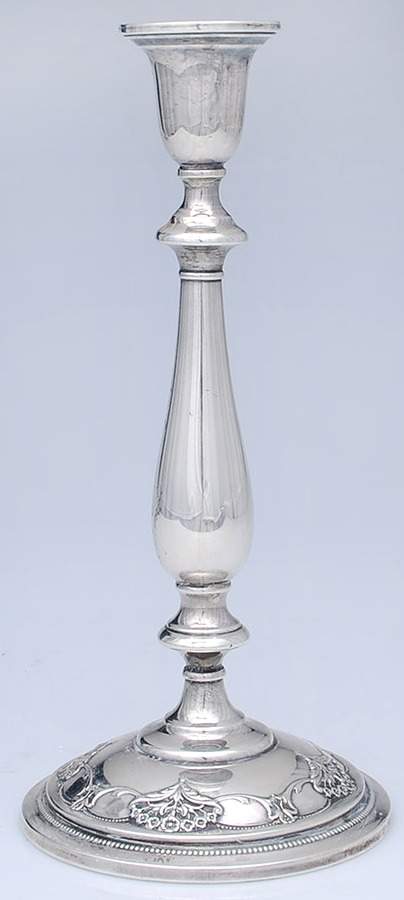 Queen's Lace (Sterling, 1949, Hollowware) 10" Weighted Candlestick by International Silver-1