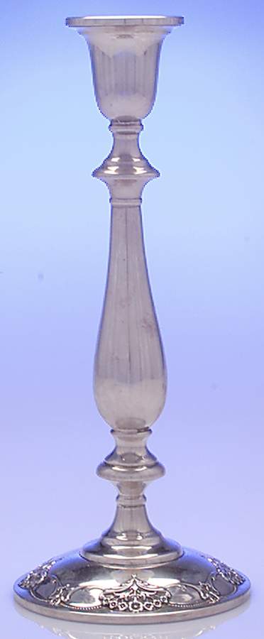 Queen's Lace (Sterling, 1949, Hollowware) 10" Weighted Candlestick by International Silver-1