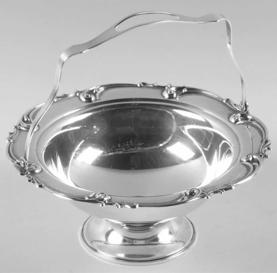 Rhapsody-New (Sterling, 1957, Hollowware) Footed Basket by International Silver-1