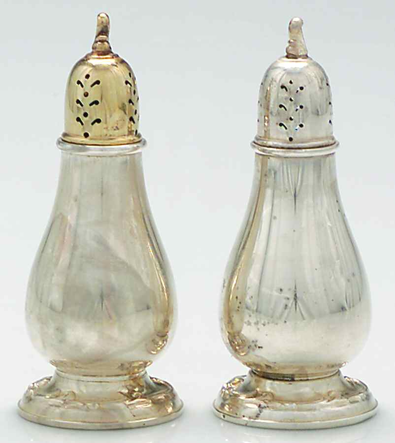 Rhapsody-New (Sterling, 1957, Hollowware) Salt and Pepper Set by International Silver-1