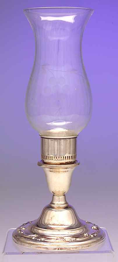 Rhapsody-New (Sterling, 1957, Hollowware) Weighted Hurricane Lamp & Globe by International Silver-1
