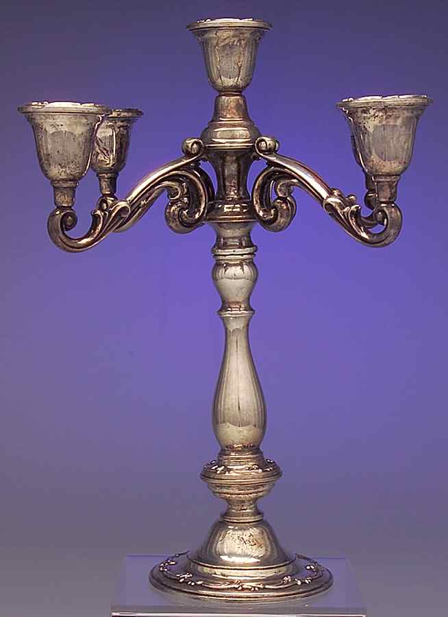 Rhapsody-New (Sterling, 1957, Hollowware) Weighted 5 Light Candelabra by International Silver-1