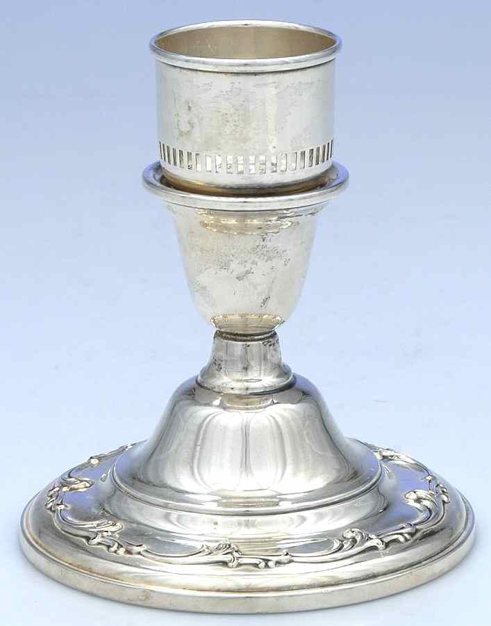 Rhapsody-New (Sterling, 1957, Hollowware) Weighted Hurricane Lamp Base by International Silver-1