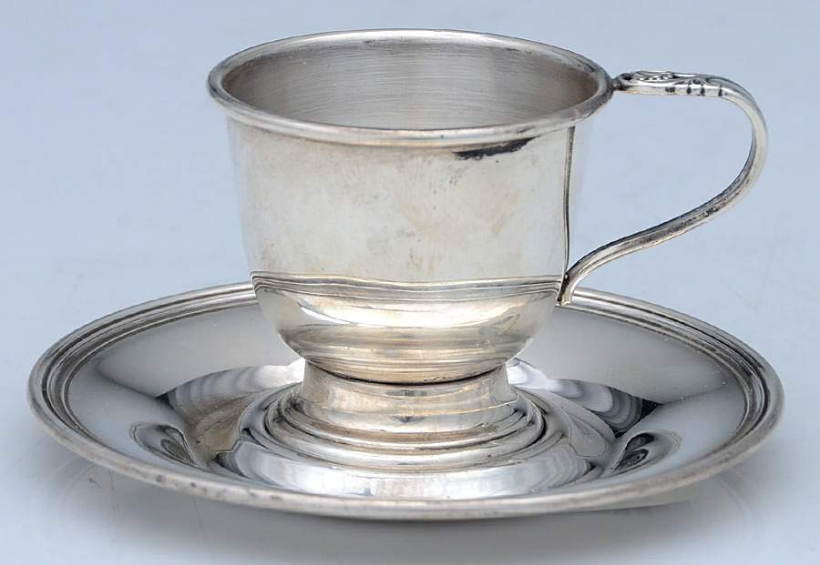 Spring Glory (Sterling, 1942, Hollow, C360) Demitasse Cup and Saucer, No Liner by International Silver-1