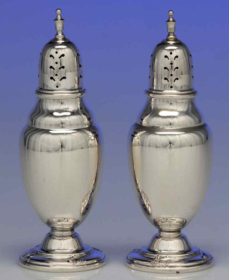 Spring Glory (Sterling, 1942, Hollow, C360) Salt & Pepper Set by International Silver-1
