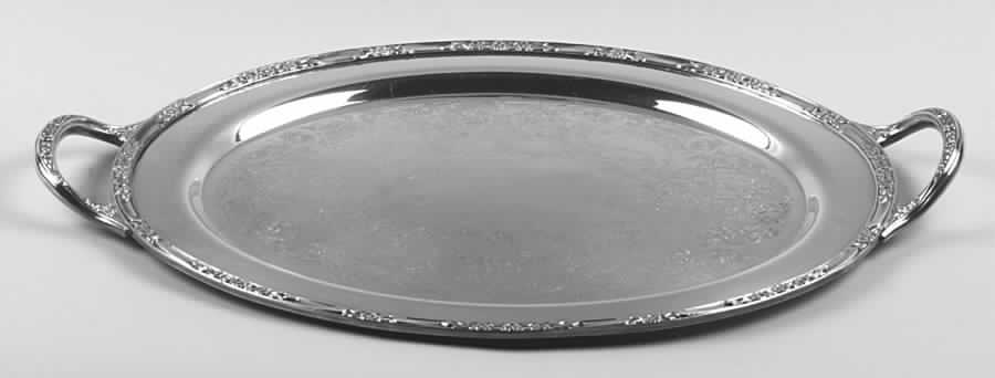 Primrose II (Silverplate, Hollowware) Large Silverplate Waiter Tray by International Silver-1