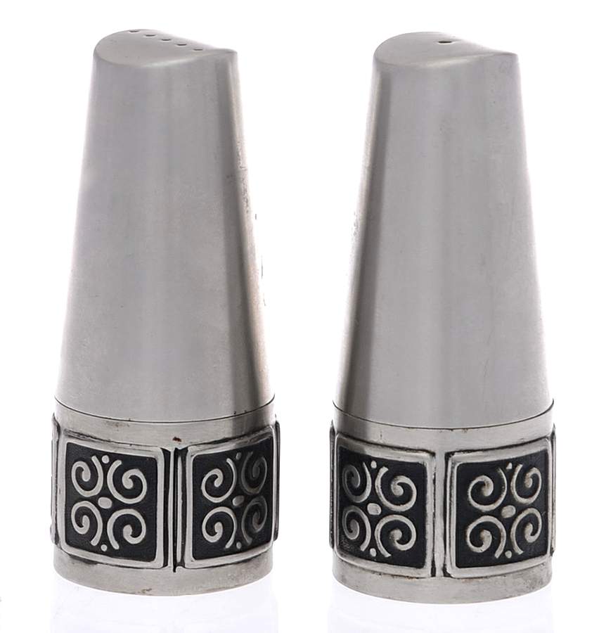 INS21 (Stainless, Hollowware) Salt and Pepper Set by International Silver-1