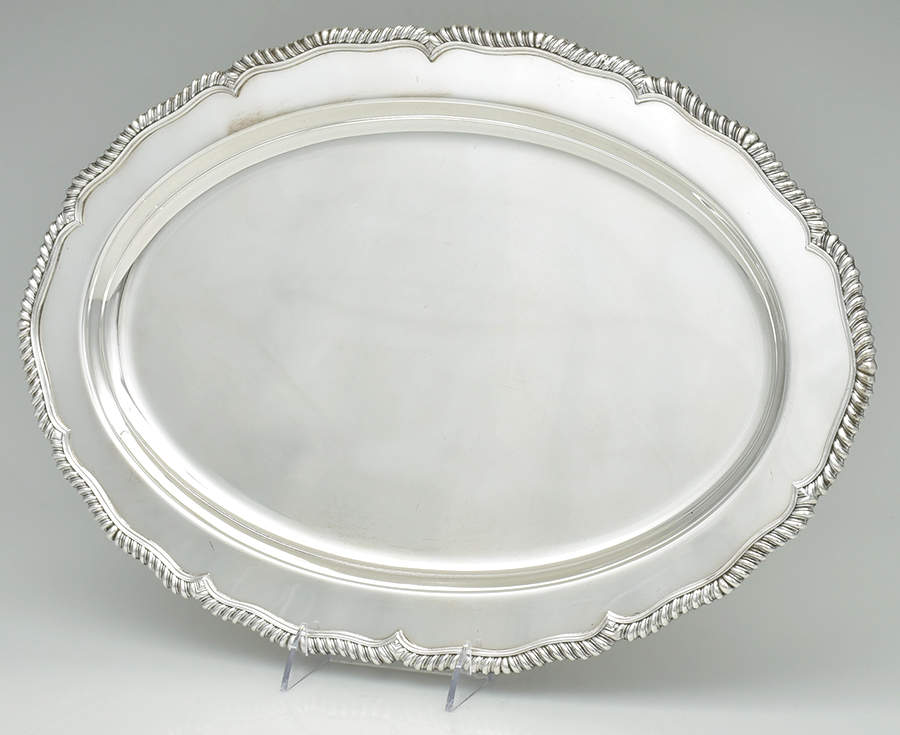 Staffordshire (Silverplate, Hollowware)  19" Oval Serving Platter by International Silver-1