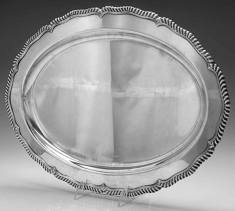 Staffordshire (Silverplate, Hollowware)  19" Oval Serving Platter by International Silver-1