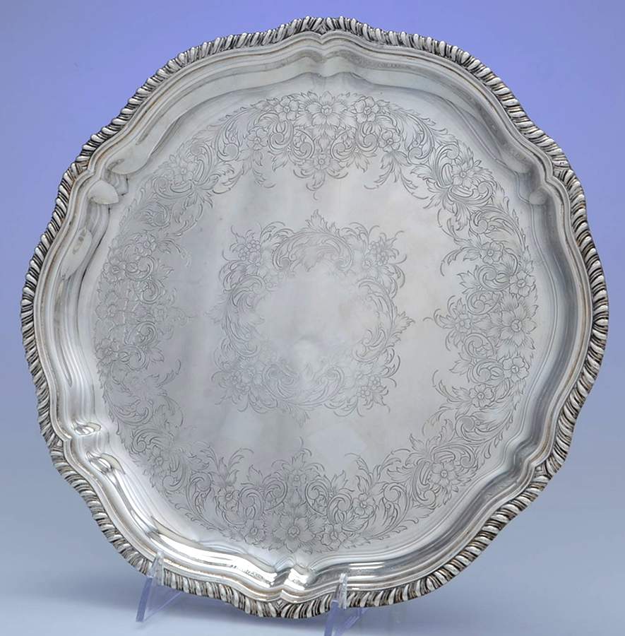 Staffordshire (Silverplate, Hollowware)  11" Round Tray by International Silver-1