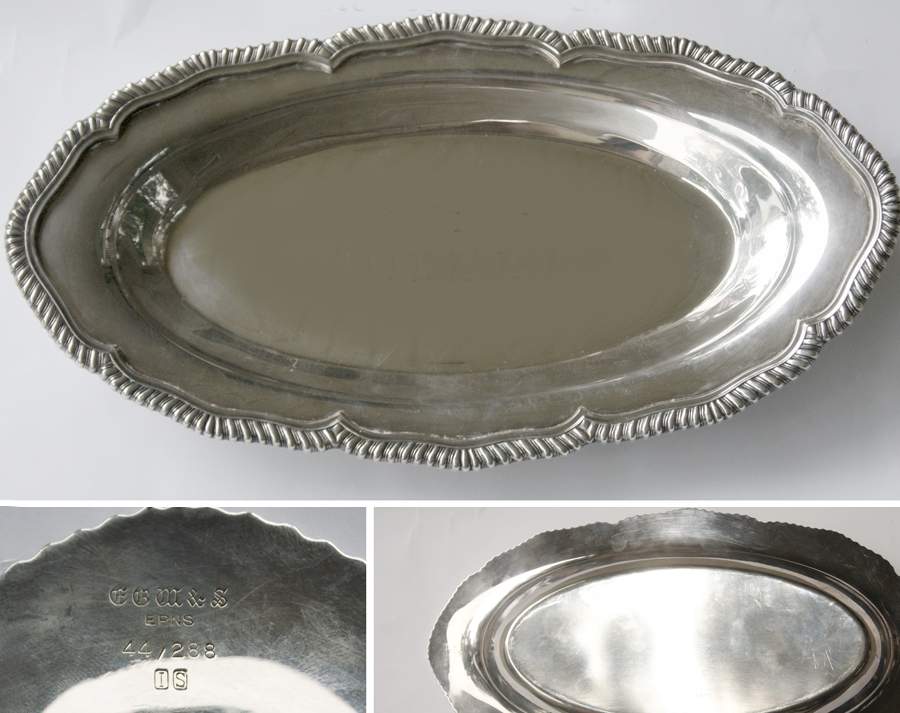 Staffordshire (Silverplate, Hollowware)  14" Bread Tray by International Silver-1